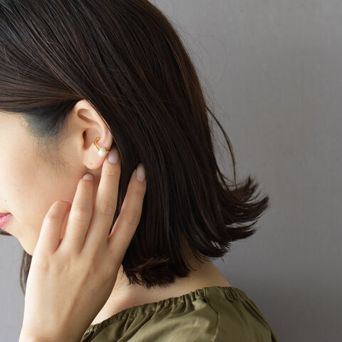 ReFaire|シルバー パール イヤーカフ Silver Pearl Earcuff 片耳用 イヤーカフ パール 淡水パール アクセサリー RC-EC000 ルフェール