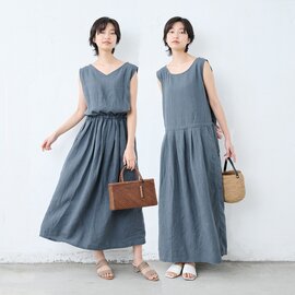TOKYO BASIC|40番手フレンチリネン100%2wayワンピース|ノースリーブ ワンピース リネン