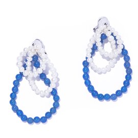 IRIS47|fabiana blue agate earring イヤリング 青めのう 天然石