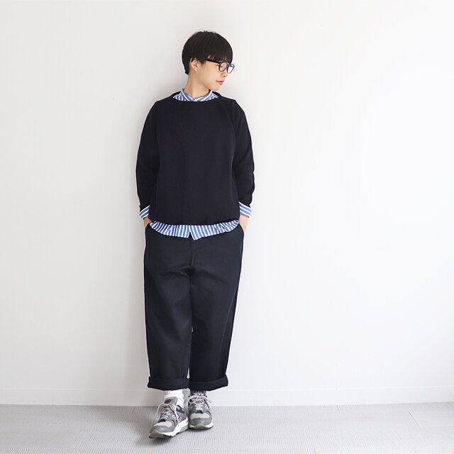ネイビー / 1 着用、モデル身長:164cm