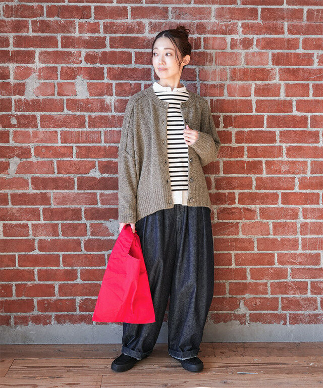 身長:164cm/着用カラー:15.モカ/着用サイズ:FREE