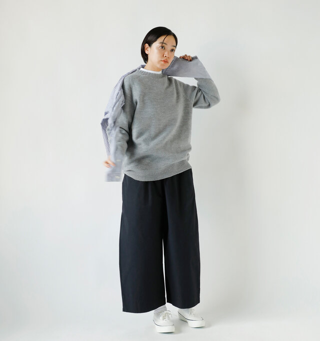 model saku：163cm / 43kg 
color : gray mix / size : L