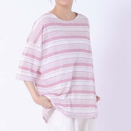 TUTIE.|リネンランダムボーダー天竺プルオーバー