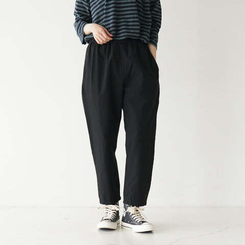 prit|綿麻ストレッチ テーパード イージーパンツ P71524 プリット