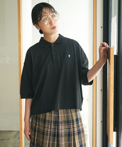 Gymphlex|POLO COLLAR DOLMAN SLEEVE P.O. ポロカラードルマンスリーブプルオーバー ポロシャツ 半袖 トップス gy-c0447kka