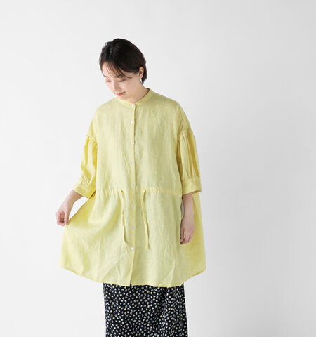 heavenly|リネン ウエスト リボン シャツ チュニック 2513012-tr