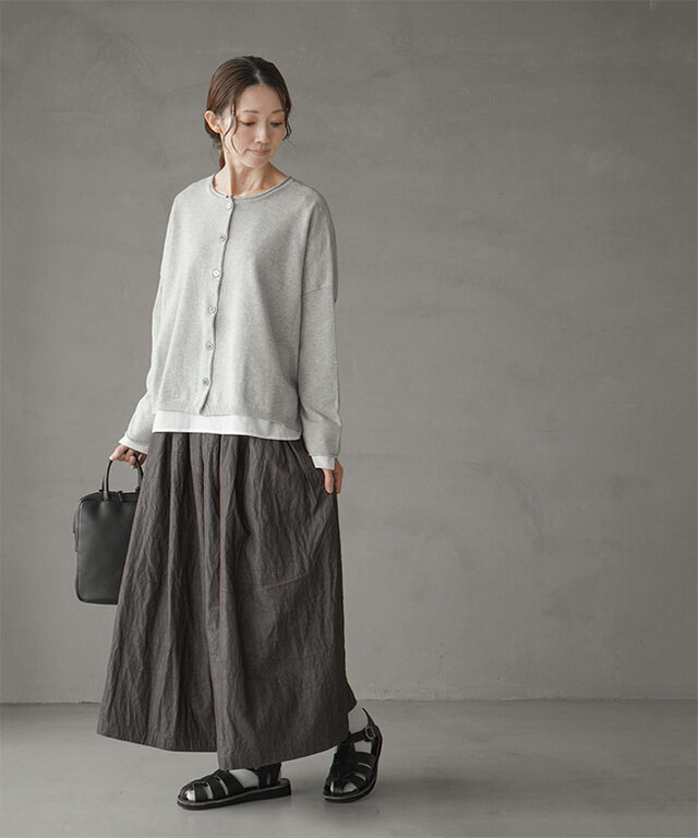 身長:164cm / カラー:6S チャコール / 着用サイズ:M