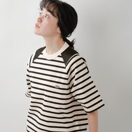 SCYE BASICS｜コットン ジャージー ボーダー Tシャツ “Striped Cotton Jersey Paneled T-Shirt” 5724-21715-fn