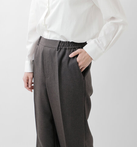 Le Melange|防シワ イージーケア ツムギート センタープレス パンツ 8443506-tr