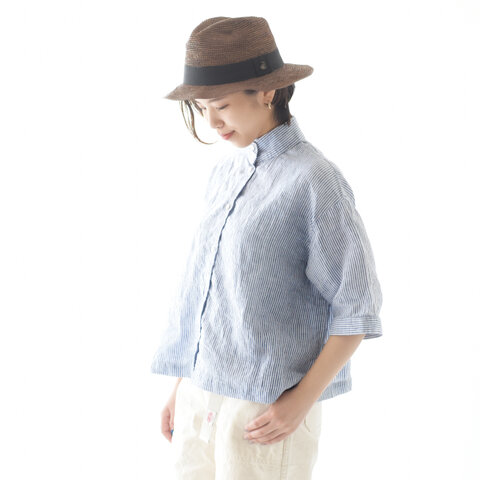 【限定カラーも登場】SETTO|リネンオッカケシャツスタンドカラーシャツ LINEN OKKAKE SHIRT・STL-SH016L セット