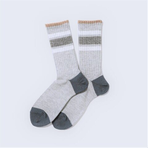 WHITE MAILS｜PAPER RIB LINE SOCKS 【UNISEX】【ギフト】【母の日ギフト】