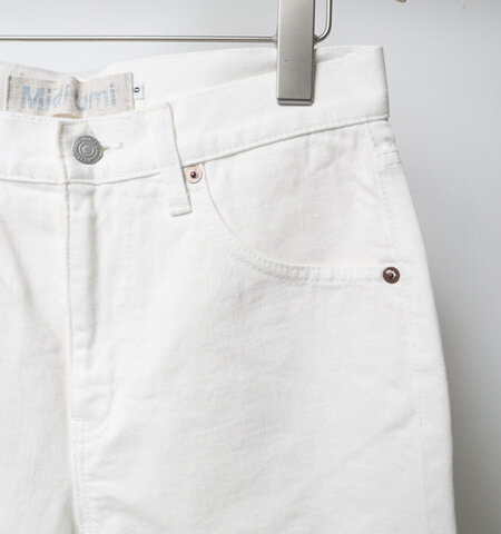 MidiUmi｜high waist white denim pants
