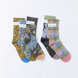 Bonne Maison｜Middle Socks/Abondance-Carreaux/AB501