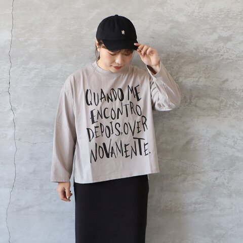 sabbatum|26/1BDTOP 度詰天竺前後差スタンダードプリントTee QUANDO ME~NOVAMENTE Tシャツ