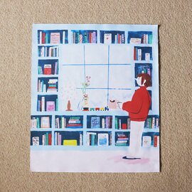 nunocoto｜ファブリックポスター：冬の日の本棚（大桃洋祐）