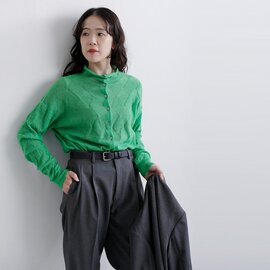 Shinzone|シアー アーガイル ニット カーディガン SHEER ARGYLE KNIT CARDIGAN 26amsni09【2026aw先行受注会】
