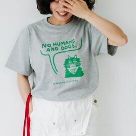 オルネコ|HONGAMA × Orneko Tシャツ/NO HUMANS AND DOGS