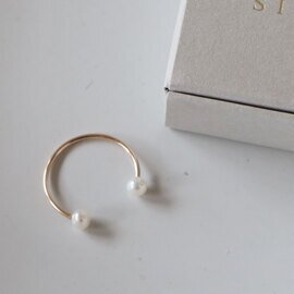 SISI|hutatubu ring ふたつぶリング 淡水パール 14Kゴールドフィルド