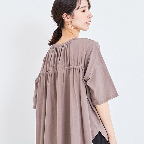 TUTIE.|コットン強撚天竺バックギャザープルオーバー