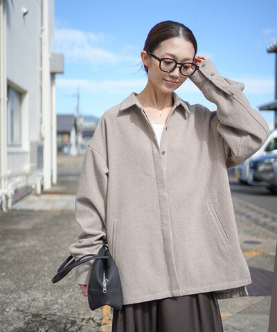 SOLAMONAT LARME|ライトメルトンシャツジャケット ライトアウター シャツ ジャケット larm-it-mtsj