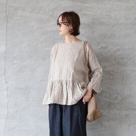 ichi Antiquités|コットンリネンギンガムチェックプルオーバー