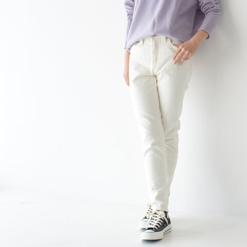 YANUK|ホワイトデニムハイウエストデニムパンツ ルース High Waist RUTH スリムデニムパンツ ボトムス 57184068 ヤヌーク