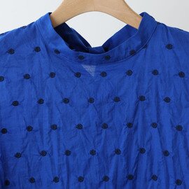 MidiUmi｜dots embroidery short shirt