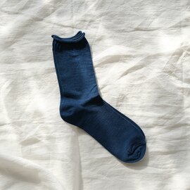 ORGANIC GARDEN｜天然本藍染めのシンプルプレーンソックス【靴下 ソックス】