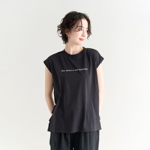 NANGA|ドライミックスタグラインフレンチスリーブティー (ウィメンズ)/DRY MIX TAGLINE F/S TEE W