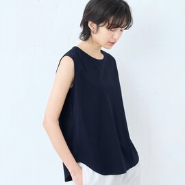 TOKYO BASIC|強撚糸コットン100%ノースリーブゆったりプルオーバー|ノースリーブ Tシャツ 綿