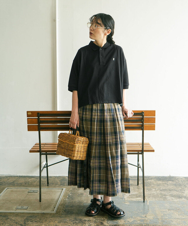 身長:165cm / カラー:090 BLACK(ECRU) / サイズ:14