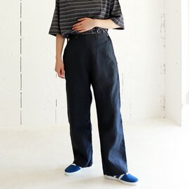 HATSKI｜Indigo Linen Sailor Pants HTK-24001