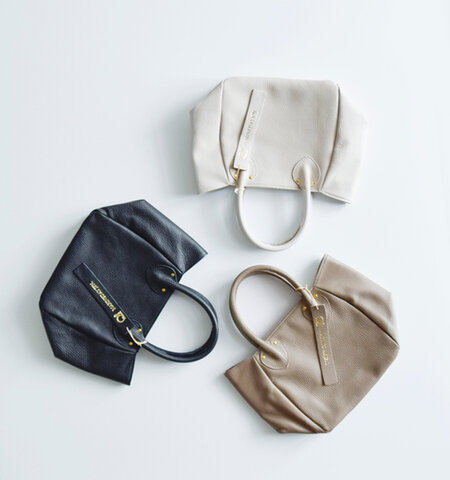 MARINE DAY|イタリーシュリンク カウレザー トートバッグ PLUM plum