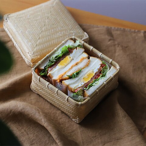 公長齋小菅|弁当かご サンドイッチケース 角型