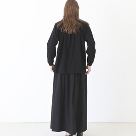 Mochi｜organic cotton cut & saw blouse [black]
