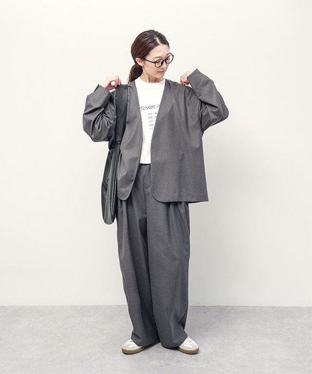 身長:164cm / カラー:CHARCOAL / サイズ:40