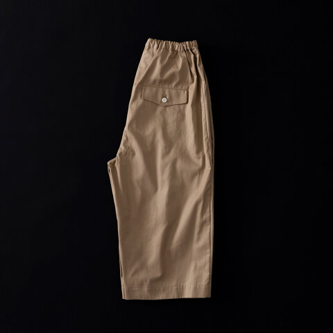 STAMP AND DIARY|プレミアム60/2コットンギャバ ウエストタックワイドパンツ82cm丈