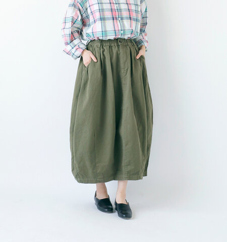 HARVESTY|コットン チノクロス 製品染 サーカス スカート a22503-yo