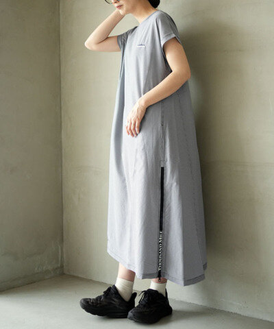 THOUSAND MILE|FRENCH SLEEVE OP HIGH AIR PERMEABILITY CHECK フレンチスリーブ ワンピース レディース チェック柄 tm261ck00412