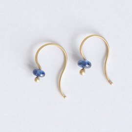 Carla Caruso｜14kt goldピアス サファイア・パール“Gem Drop Earrings” p-d-03-04-tr ギフト 贈り物