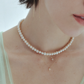 les bon bon｜glow pearl necklace　淡水パール　ネックレス　クリスマス