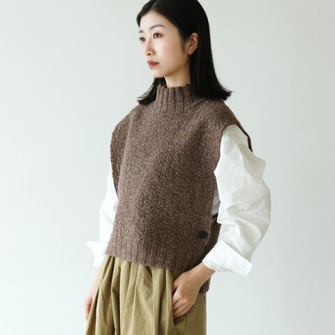 Emmaculate|ハイネック ビブ ニット ベスト レイヤード 重ね着 2243K-32257 エマキュレイト