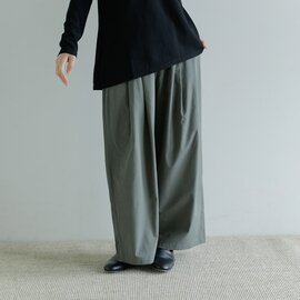 Studio Doe|ドローストリング 2タック トラウザーズ パンツ Drawstring Two-tuck Trousers dn-264bdp08