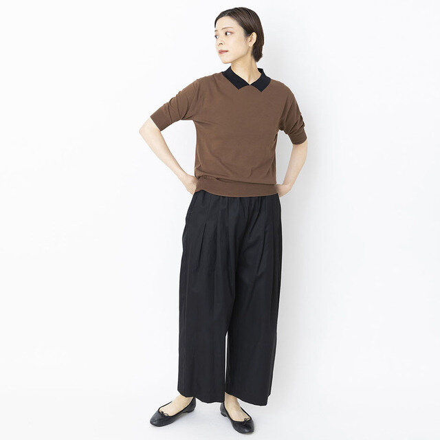 モデル168cm 着用カラー:クロ×チャ