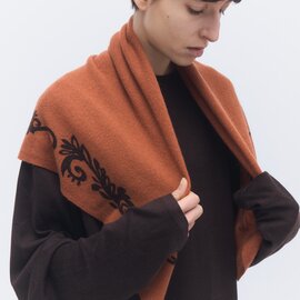 elegancese|Print-knit scarf │カシミヤ ストール マフラー ニット スカーフ